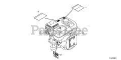 Honda HS1336 I A (SBAJ) - Honda 36" Snow Blower, Made in Japan (SN: SBAJ-5000001 - SBAJ-9999999) LABEL