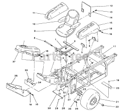 Exmark EXS-20KO - Exmark Explorer Zero-Turn Mower, 20hp Kohler (SN: 070000 - 079999) (1992) Main Frame Group