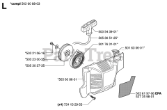 Husqvarna 55 RANCHER - Husqvarna Chainsaw (SN: 20060600001 - 20070500000) STARTER