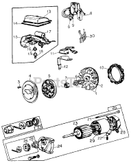 Cub Cadet 1604 (143-580-100) - Cub Cadet Garden Tractor Flywheel &amp; Cranking Motor