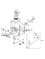MTD 11A-B2J1704 - MTD Gold Walk-Behind Mower (2012) 5P70MU Fuel Tank &amp; Mounting
