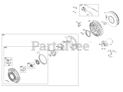 Briggs & Stratton 356777-0048-B5 - Briggs & Stratton Vertical Engine Flywheel, Ignition, and Starter Group