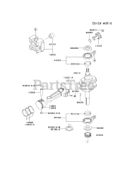 Kawasaki FB460V-JS08 - Kawasaki Engine PISTON/CRANKSHAFT