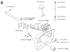 Husqvarna 343 R - Husqvarna String Trimmer (SN: 20031800001 - 20043100000) FUEL TANK