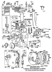 Briggs & Stratton 100202-0280-XX - Briggs & Stratton Horizontal Engine Cyl,Crnkcse,Piston,Gear Case