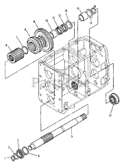 Simplicity 9518 (2097355) - Simplicity Compact Tractor, Diesel P.T.O. - Shaft &amp; Gear Group (3486I57)