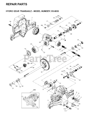 Husqvarna 331-0650 - Husqvarna Hydro-Gear Transmission (2001-03) REPAIR PARTS 6