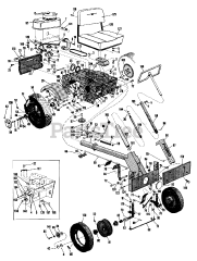 Toro 51070 - Toro 34" Big Red Lawn Tractor (SN: 000001 - 099999) (1970)