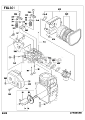 Subaru Robin EH090D42070 (EH090) - Subaru Robin Rammer Engine 301 Intake &amp; Exhaust