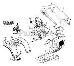 White Outdoor LT-125 (136L691F190) - White Outdoor 38" Lawn Tractor (1996) Hood And Dash