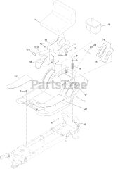 Toro 71254 (XLS 380) - Toro Lawn Tractor (SN: 313000001 - 313999999) (2013) Rear Body and Seat Assembly
