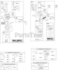 Briggs & Stratton 212902-0117-E1 - Briggs & Stratton Vertical Engine Carburetor, Kit - Carburetor Overhaul