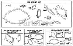 Briggs & Stratton 12M807-5522-01 - Briggs & Stratton Vertical Engine Gasket Sets