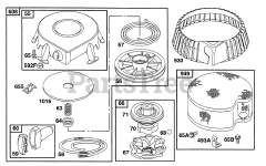 Briggs & Stratton 190432-6115-01 - Briggs & Stratton Horizontal Engine Rewind Assy