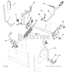 Poulan Pro PB 195H42 LT (960420107-01) - Poulan Pro Lawn Tractor (2009-10) Mower Lift