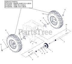 Ariens 921051 - Ariens Platinum 30" SHO Snow Blower, Ariens AX 414cc engine (SN: 180000 & Above) Wheels and Axles