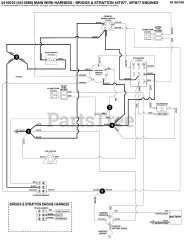 Snapper Pro S 125XT (5901630) - Snapper Pro S125XT Series 52" Zero-Turn Mower, 25hp Briggs & Stratton Electrical Schematic - Ign. Ground Circuit/Op Pres. B&amp;S 44T977, 49T877 S/N: 2017954955 &amp; Below