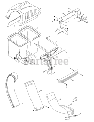 Cub Cadet 19A70005 (19A70005100) - Cub Cadet Twin Rear Bagger General Assembly