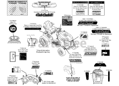Cub Cadet LTX 1050 KH (13AQ91AP056) - Cub Cadet 50" Lawn Tractor (2013) Label Map
