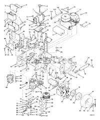 Scag STHM-22CH - Scag Three-Wheel Riding Mower, 22hp Kohler (SN: 3380001 - 3389999) Engine Deck