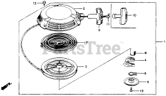 Honda HR214 PXA#1 (HR214) - Honda 21" Walk-Behind Mower, Made in USA (SN: HR214-6000001 - HR214-9999999) RECOIL STARTER