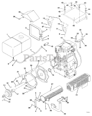 Gravely 985117 - Gravely Walk-Behind 2-Wheel Tractor, 13.5hp Robin Subaru, Electric Start (SN: 000101 & Above) Fuel And Exhaust System - 13.5 HP Robin / 12.0 HP Kohler