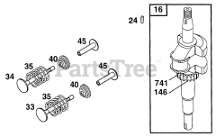 Briggs & Stratton 12D802-0600-01 - Briggs & Stratton Vertical Engine Crankshaft