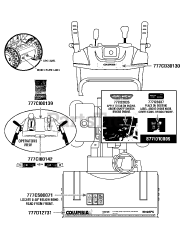 Columbia 10528 PC (31AH6WK3597) - Columbia 28" Snow Thrower (2008) Label Map