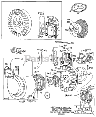 Briggs & Stratton 61101-9405-34 - Briggs & Stratton Horizontal Engine Flywheel, Blower Hsg, Elect