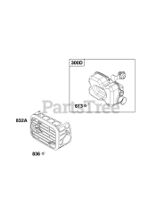 Briggs & Stratton 104M02-0253-H5 - Briggs & Stratton Vertical Engine Exhaust Group