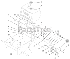 Toro 30182 - Toro ProLine Walk-Behind Mower, Gear Drive, 16hp (SN: 099000001 - 099999999) (1999) Fuel Tank  Idler Bracket Assembly