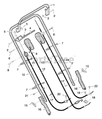 Scotts 22859x7A - Scotts 22" Walk-Behind Mower (1996) Handle Assembly