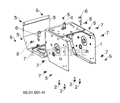 Poulan Pro PR 241 (961920092-03) - Poulan Pro Snow Thrower (2018-04) "CHASSIS, ENGINE &amp; PULLEYS" 3