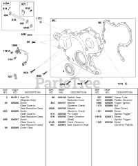 Briggs & Stratton 580447-0320-E2 - Briggs & Stratton Horizontal Engine Gear Cover, Governor Crank