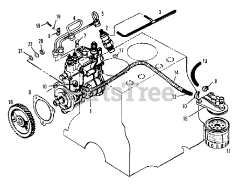 Simplicity 9518 (2097355) - Simplicity Compact Tractor, Diesel Fuel Injection System - Pump, Lines &amp; Filter Group (3486I18)