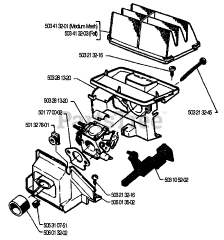 Husqvarna 40 - Husqvarna Chainsaw (1990-06) Air Filter/Carburetor