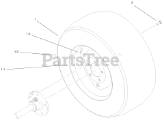 Toro 73470 (518 xi) - Toro Garden Tractor (SN: 089000001 - 089999999) (1998) Wheel Assembly