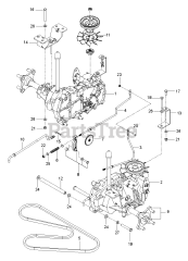 Husqvarna RZ 4222 F (966659401-03) - Husqvarna 42" Zero-Turn Mower (2013-05) HYDRAULIC PUMP - MOTOR