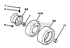 Husqvarna LT 125 (954002711-B) - Husqvarna Lawn Tractor (1995-01) Wheels &amp; Tires