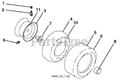 Poulan Pro PB 26H54 YT (960420110-00) - Poulan Pro Lawn Tractor (2009-12) Wheels And Tires