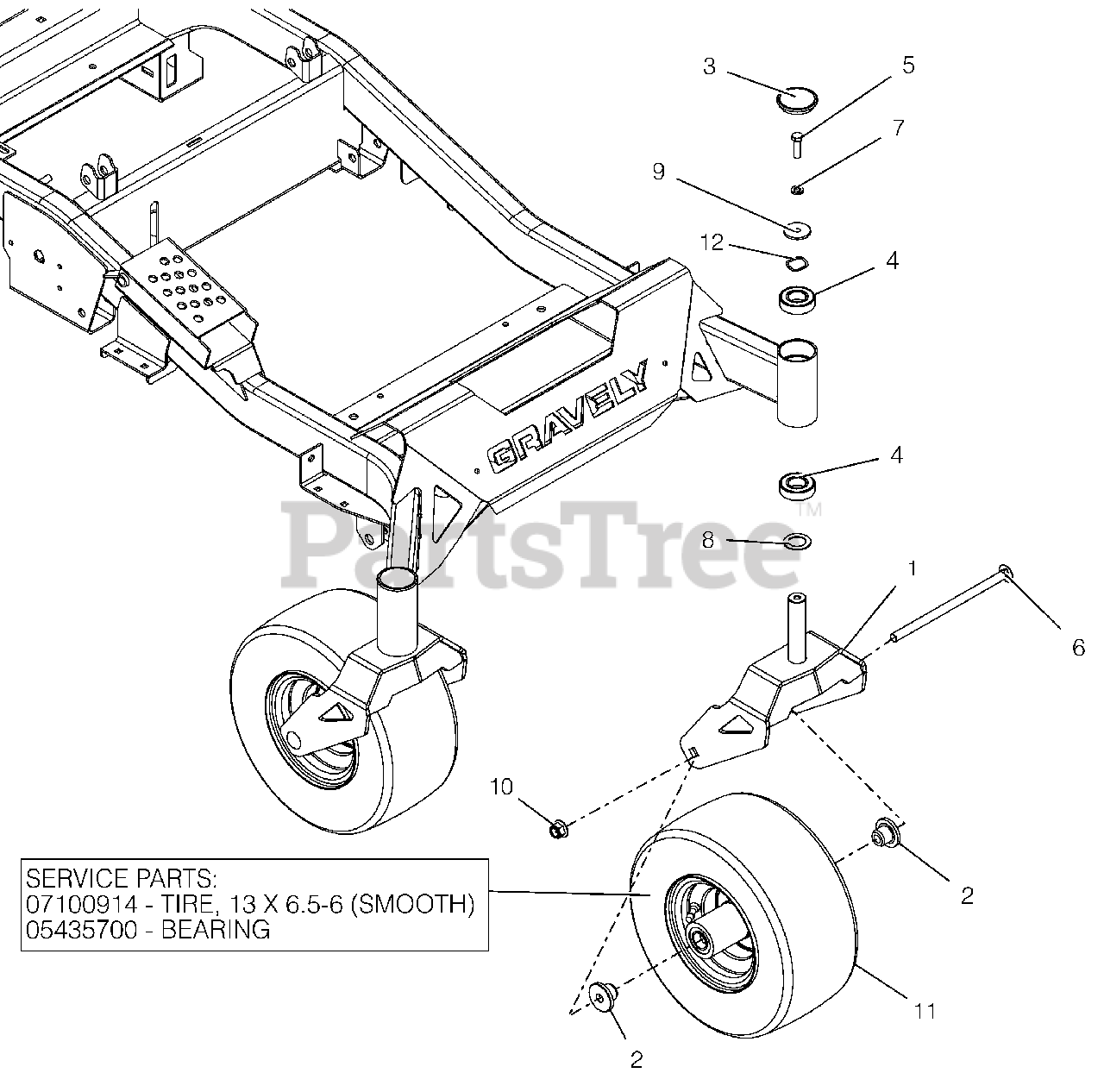Gravely 991166 (ZT HD 60) Gravely 60" ZeroTurn Mower, 24hp Kawasaki