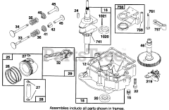 Toro 70080 (10-32) - Toro Recycler Rear-Engine Riding Mower (SN: 049000001 - 049999999) (1994) Engine Briggs  Stratton Model 28b707-0126-01 2