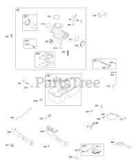 Briggs & Stratton 10K902-0354-E1 - Briggs & Stratton Vertical Engine Carburetor, Controls, Fuel Supply, Governor Spring, Ignition