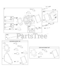 Briggs & Stratton 212312-0100-E9 - Briggs & Stratton Horizontal Engine Cylinder Head, Gasket Set - Engine, Gasket Set - Valve, Valves