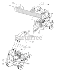 Billy Goat DL 3701 VETR - Billy Goat 14" Intake Debris Loader Vacuum