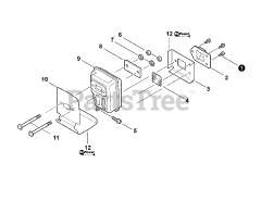Echo PPF-280 - Echo Pole Saw (SN: E09612001001 - E09612999999) Exhaust
