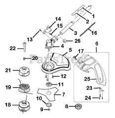 Ryobi RY 30004 - Ryobi Brush Cutter, 30cc Lower Boom Assembly