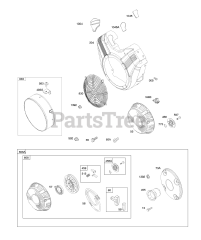Briggs & Stratton 305447-3075-G1 - Briggs & Stratton Horizontal Engine Blower Housing, Rewind Starter