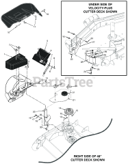 Scag GC-3B (06334) - Scag Fabric 3-Bag Grass Catcher (SN: P3500001 - P3599999) STC-61" &amp; STCII-61" BLOWER MOUNTING COMPONENTS