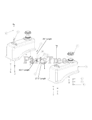 Cub Cadet M60-KW (53BH5D8X750) - Cub Cadet 60" Tank Zero-Turn Mower, 25hp Kawasaki Fuel Tank Assembly